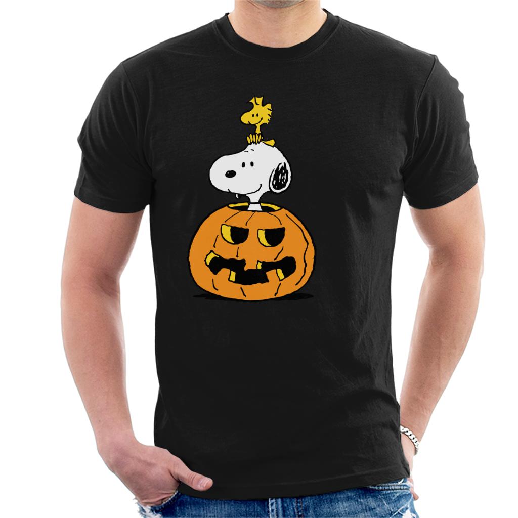 Peanuts-Halloween-Snoopy-And-Woodstock-Mens-T-Shirt