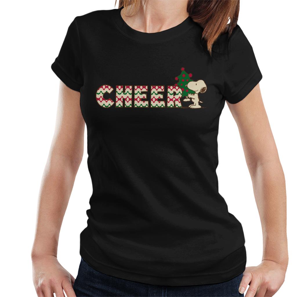 Peanuts Snoopy Christmas Cheer Women's T-Shirt-ALL + EVERY