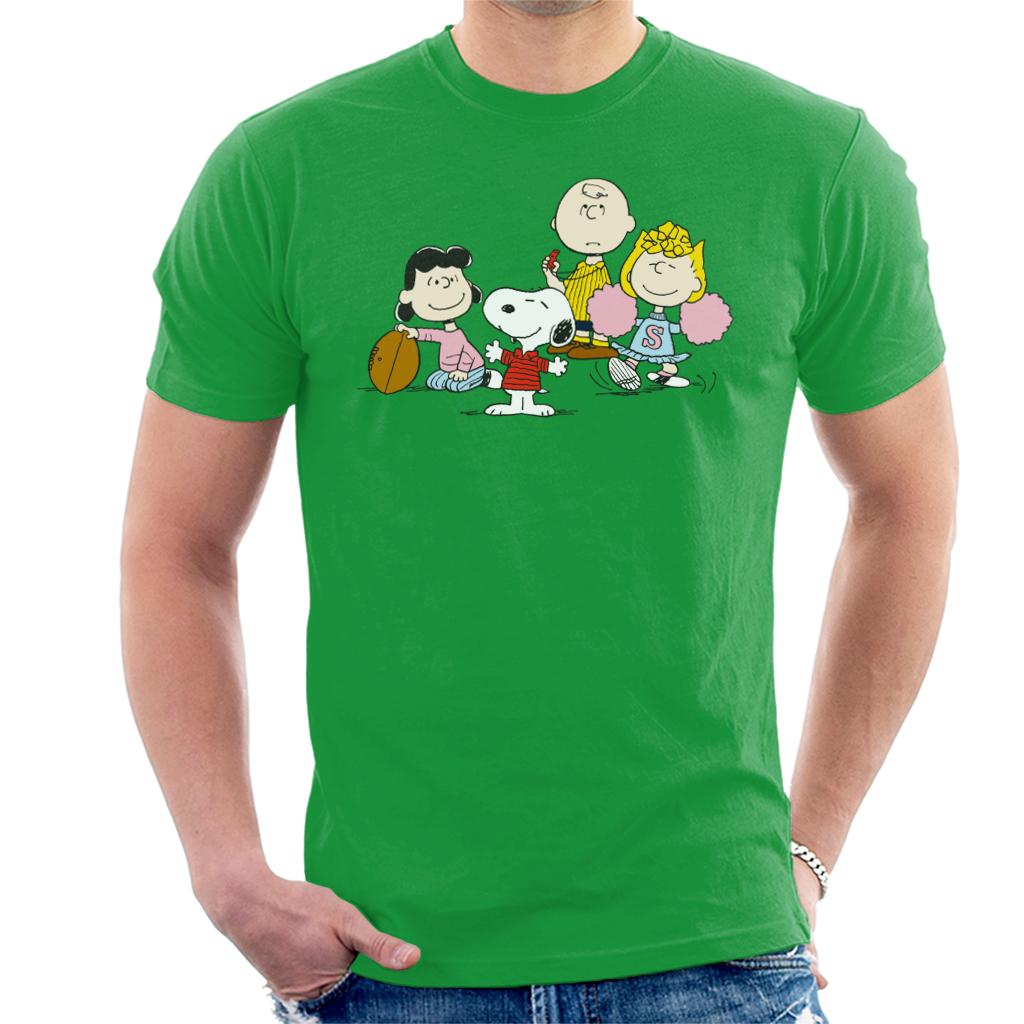 Peanuts NFL Cheer Men's T-Shirt-ALL + EVERY