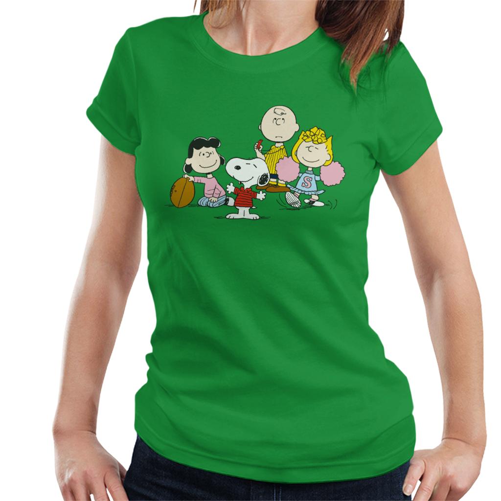 Peanuts NFL Cheer Women's T-Shirt-ALL + EVERY