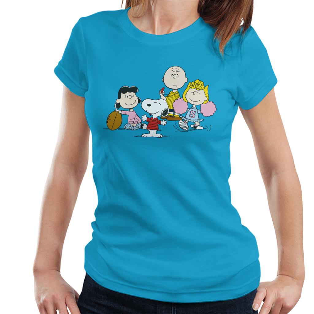 Peanuts NFL Cheer Women's T-Shirt-ALL + EVERY