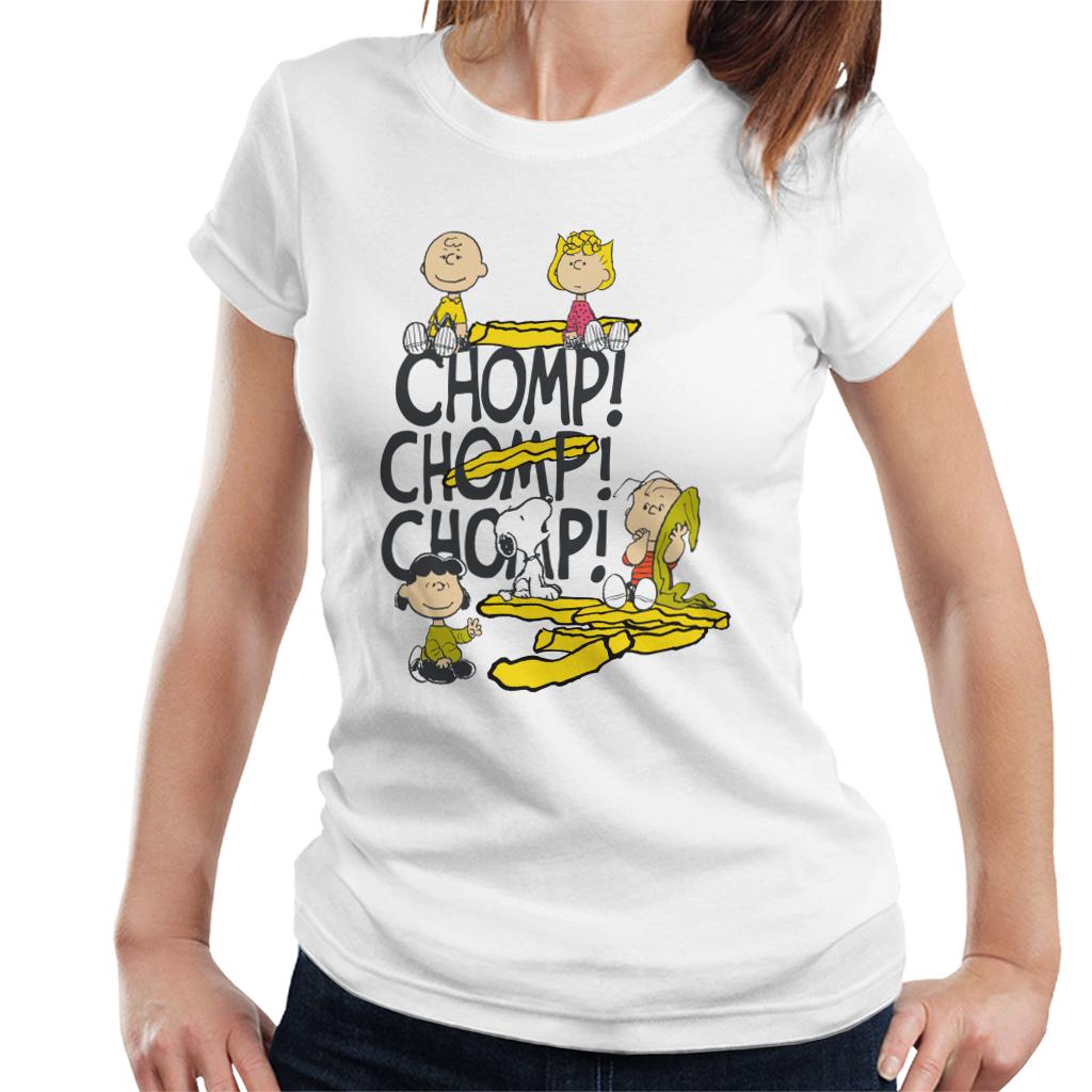 Peanuts Chomp Women's T-Shirt-ALL + EVERY