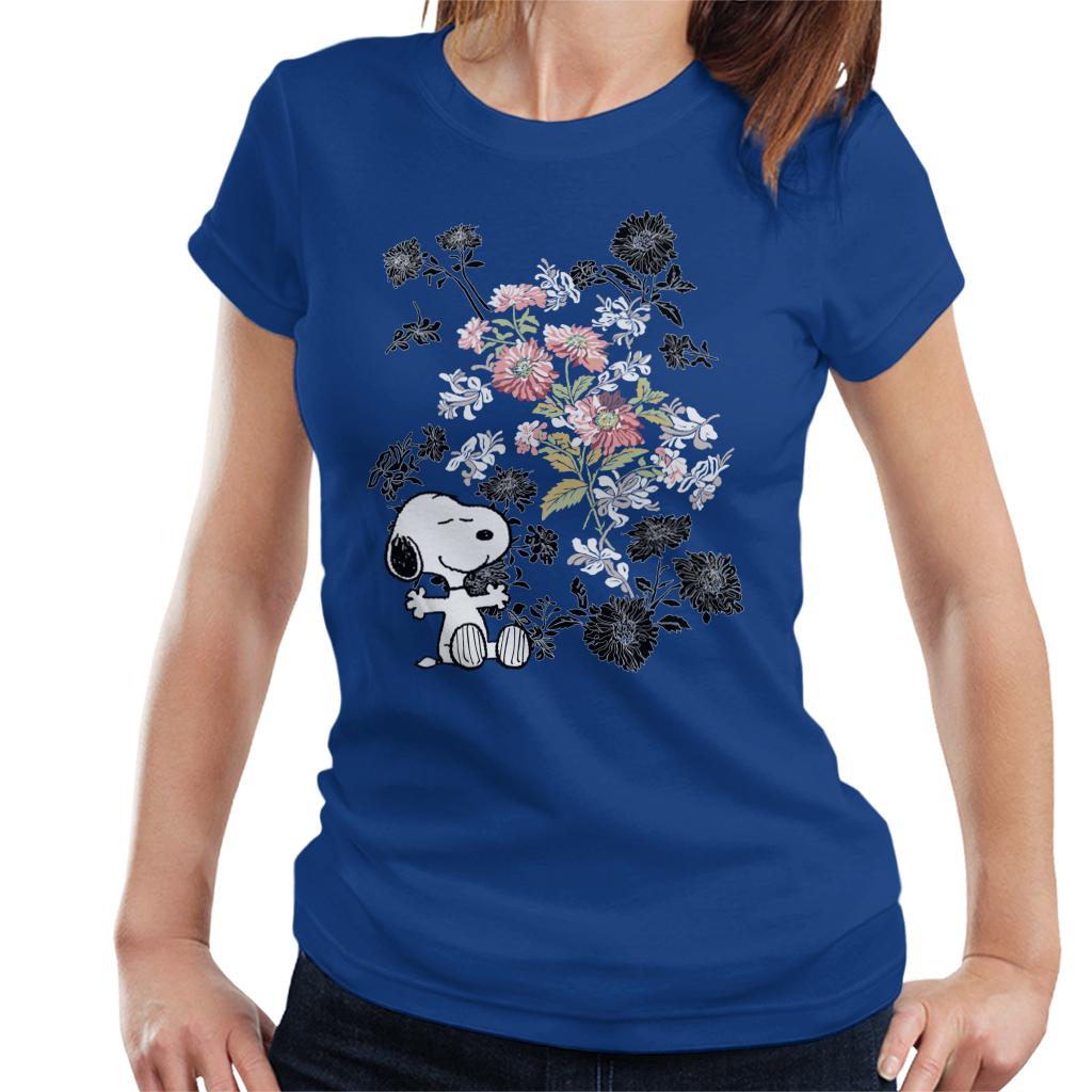 Peanuts Snoopy Flowers Women's T-Shirt-ALL + EVERY