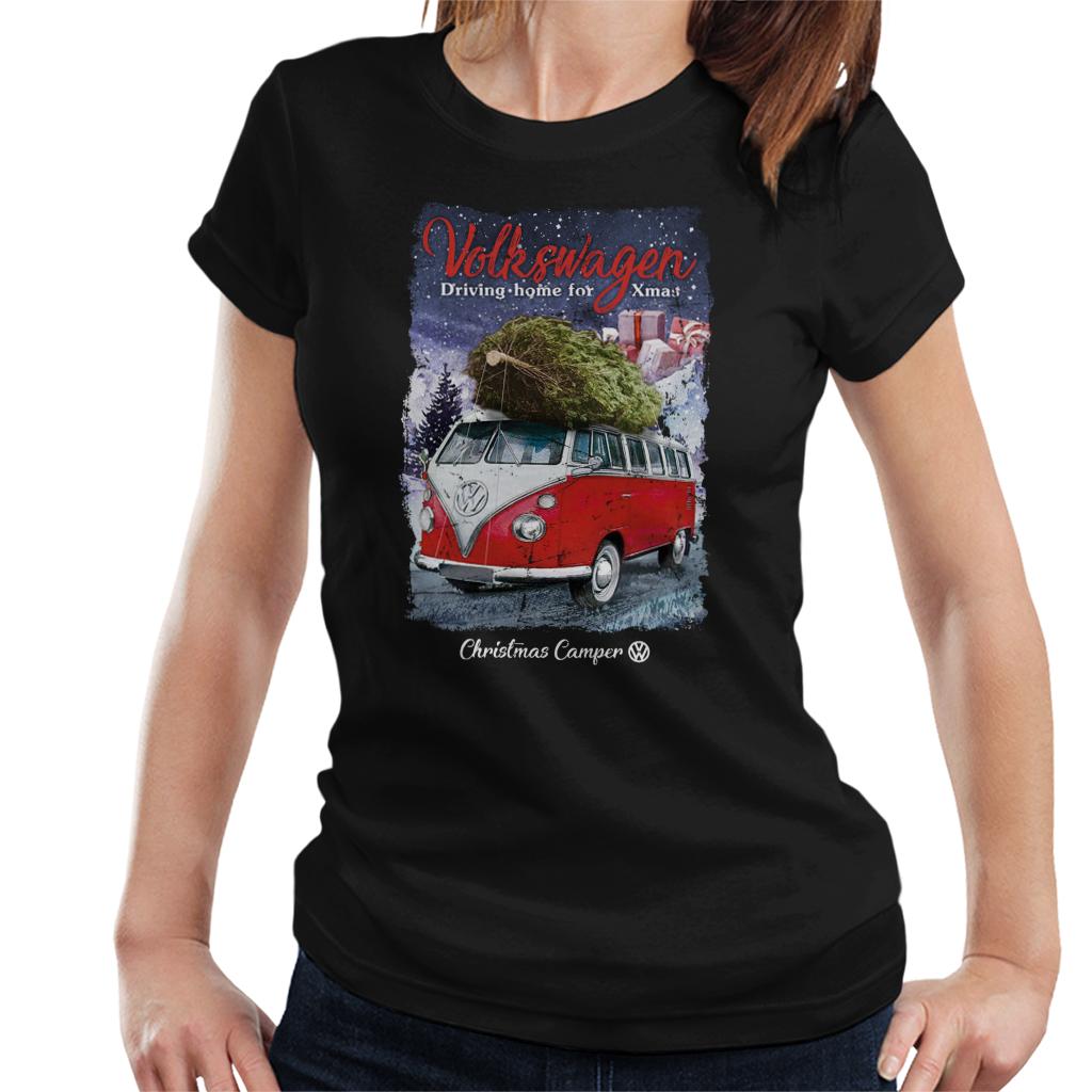 Volkswagen-Christmas-Camper-Driving-Home-For-Xmas-Womens-T-Shirt