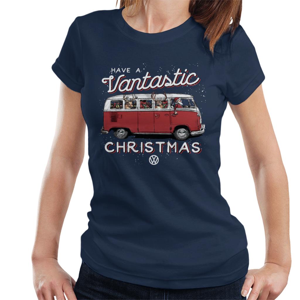 Volkswagen Have A Vantastic Christmas Camper Women's T-Shirt-ALL + EVERY