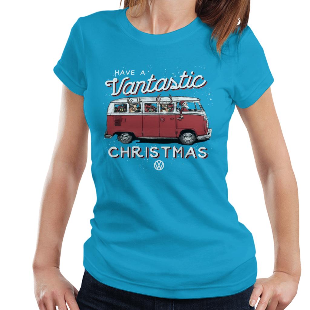 Volkswagen Have A Vantastic Christmas Camper Women's T-Shirt-ALL + EVERY