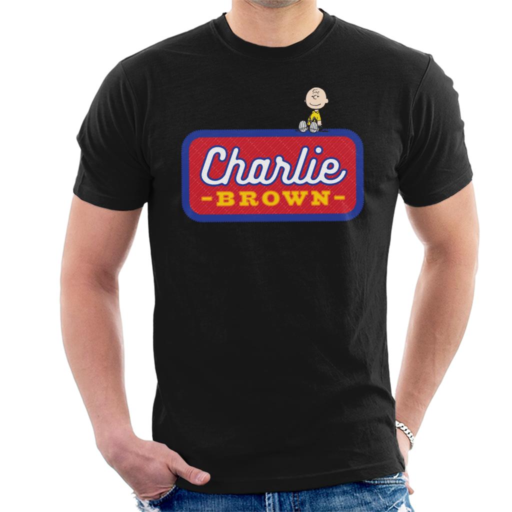 Peanuts-Charlie-Brown-Badge-Mens-T-Shirt