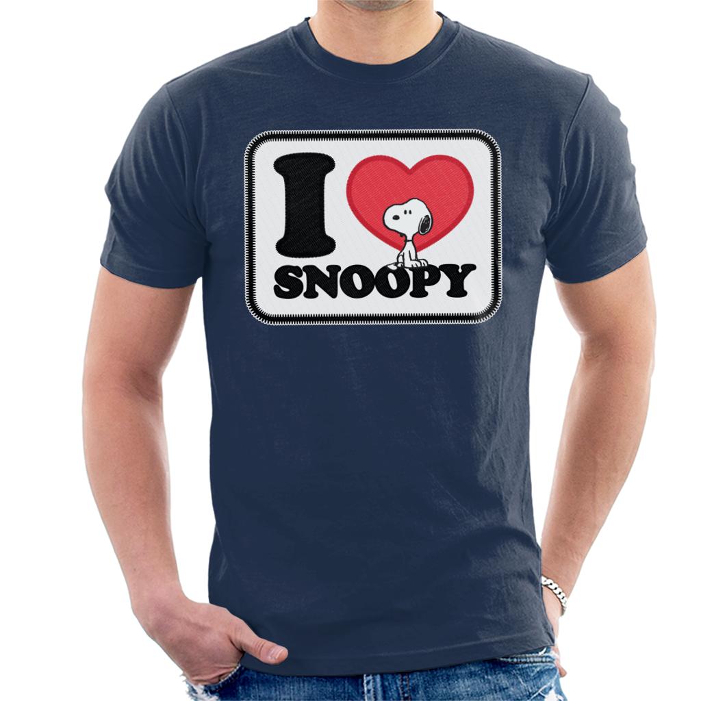 Peanuts I Love Snoopy Badge Men's T-Shirt-ALL + EVERY