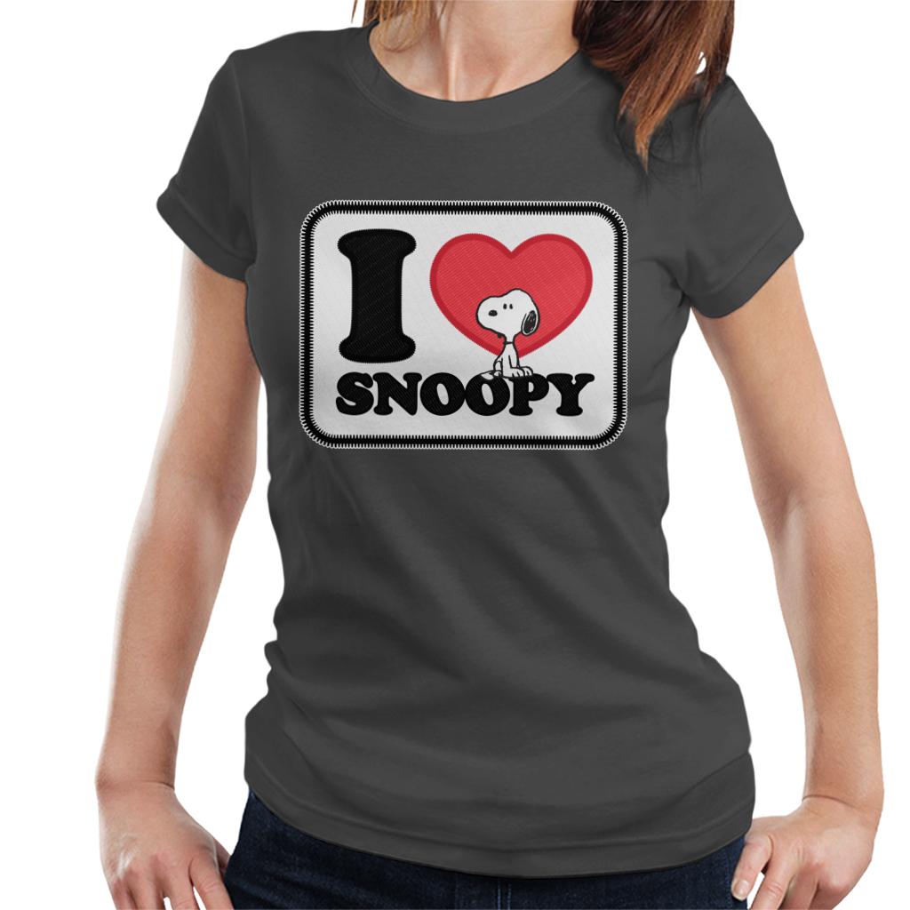 Peanuts I Love Snoopy Badge Women's T-Shirt-ALL + EVERY
