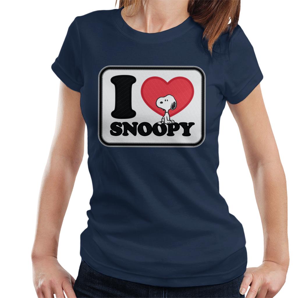 Peanuts I Love Snoopy Badge Women's T-Shirt-ALL + EVERY