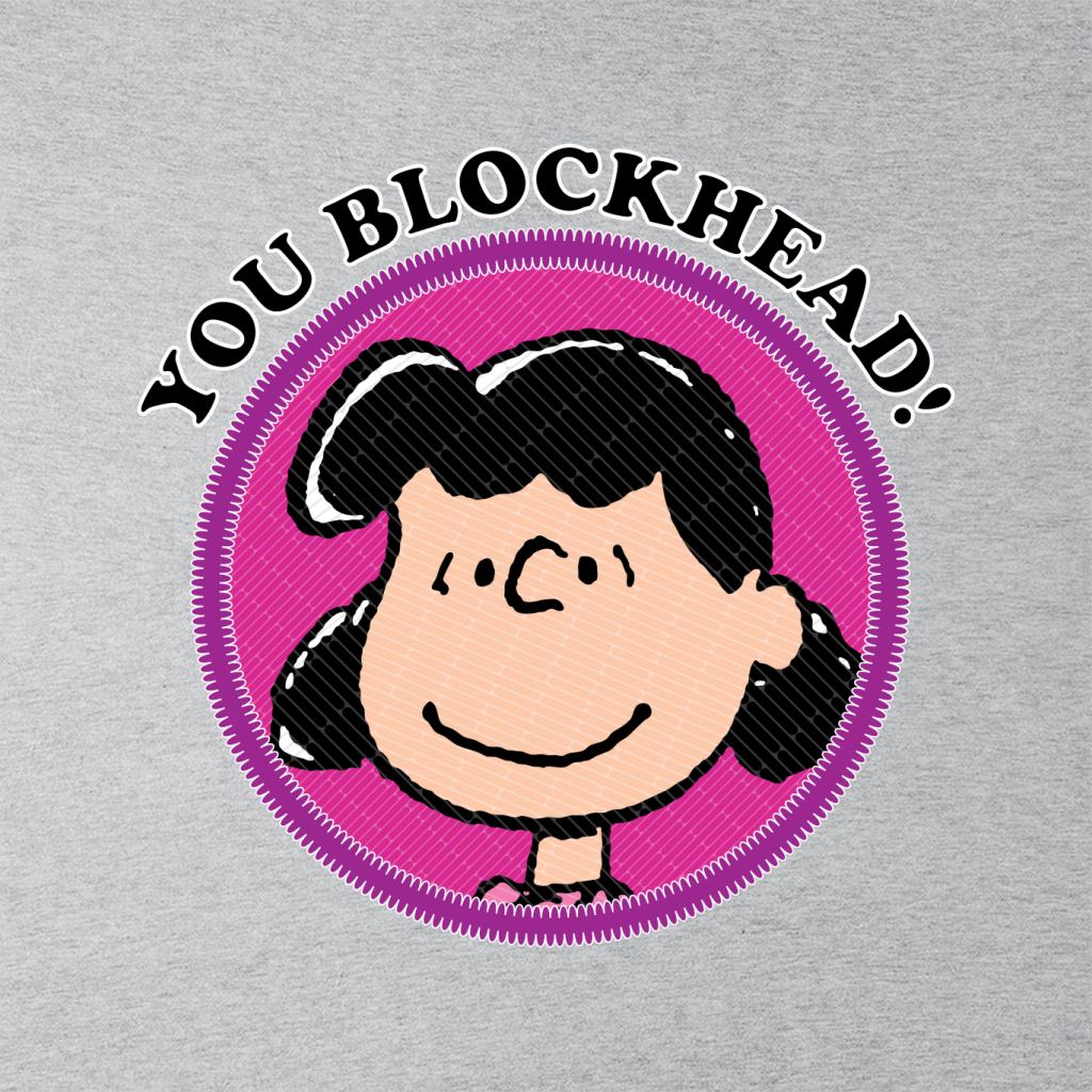 Peanuts You Blockhead Lucy Badge Men's T-Shirt-ALL + EVERY