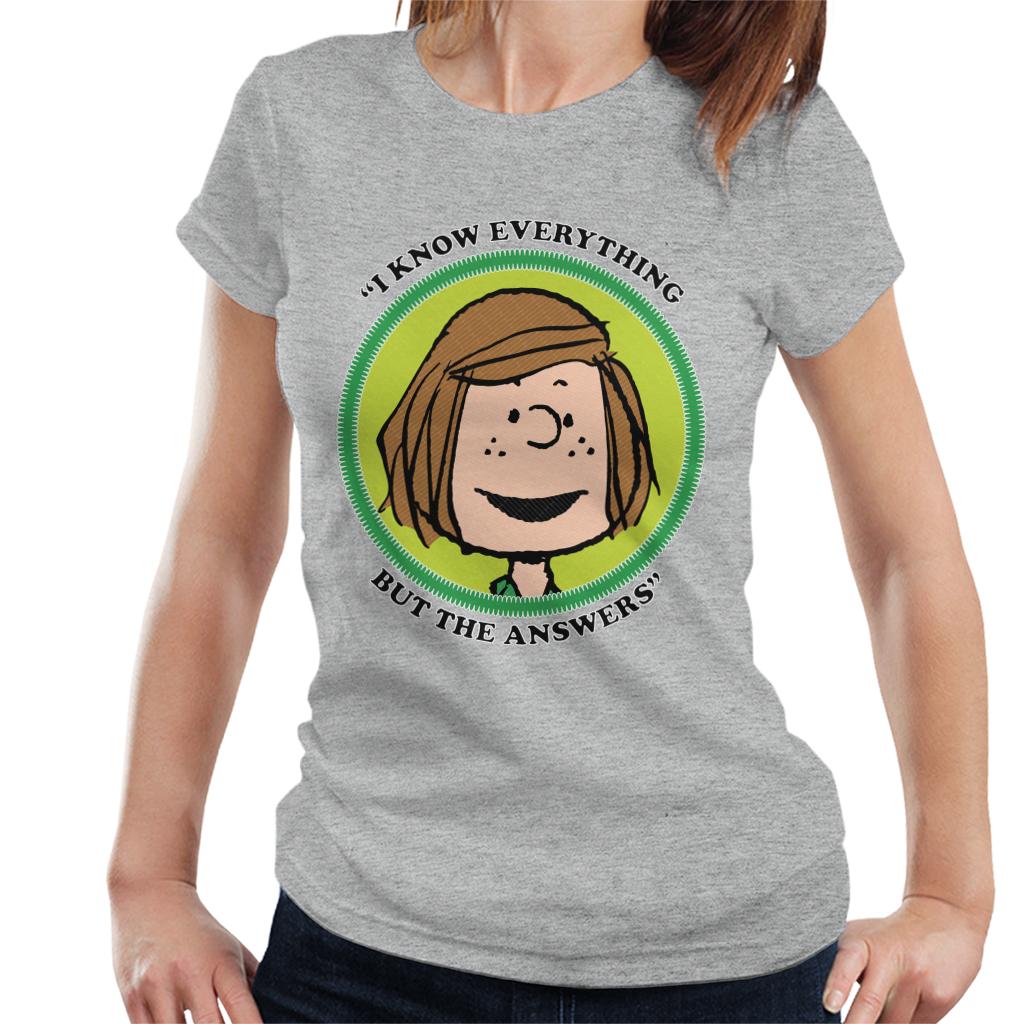 Peanuts Peppermint Patty Badge Women's T-Shirt-ALL + EVERY