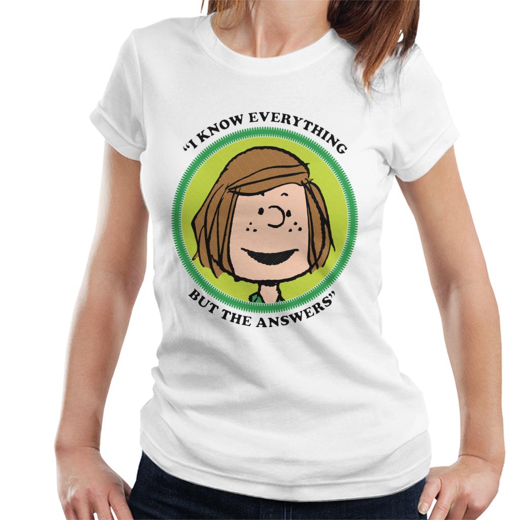 Peanuts Peppermint Patty Badge Women's T-Shirt-ALL + EVERY