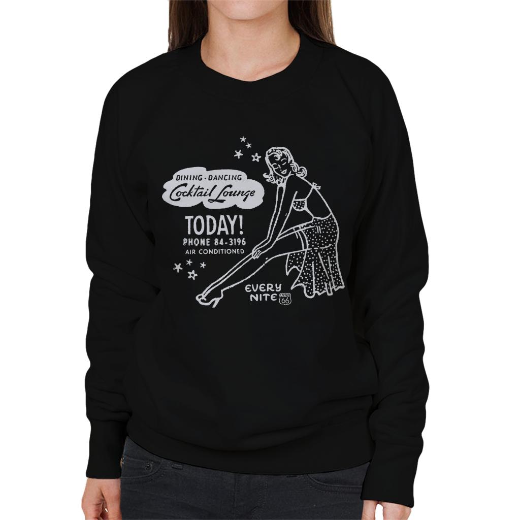 Route-66-Dinner-Dancing-Cocktail-Lounge-Womens-Sweatshirt