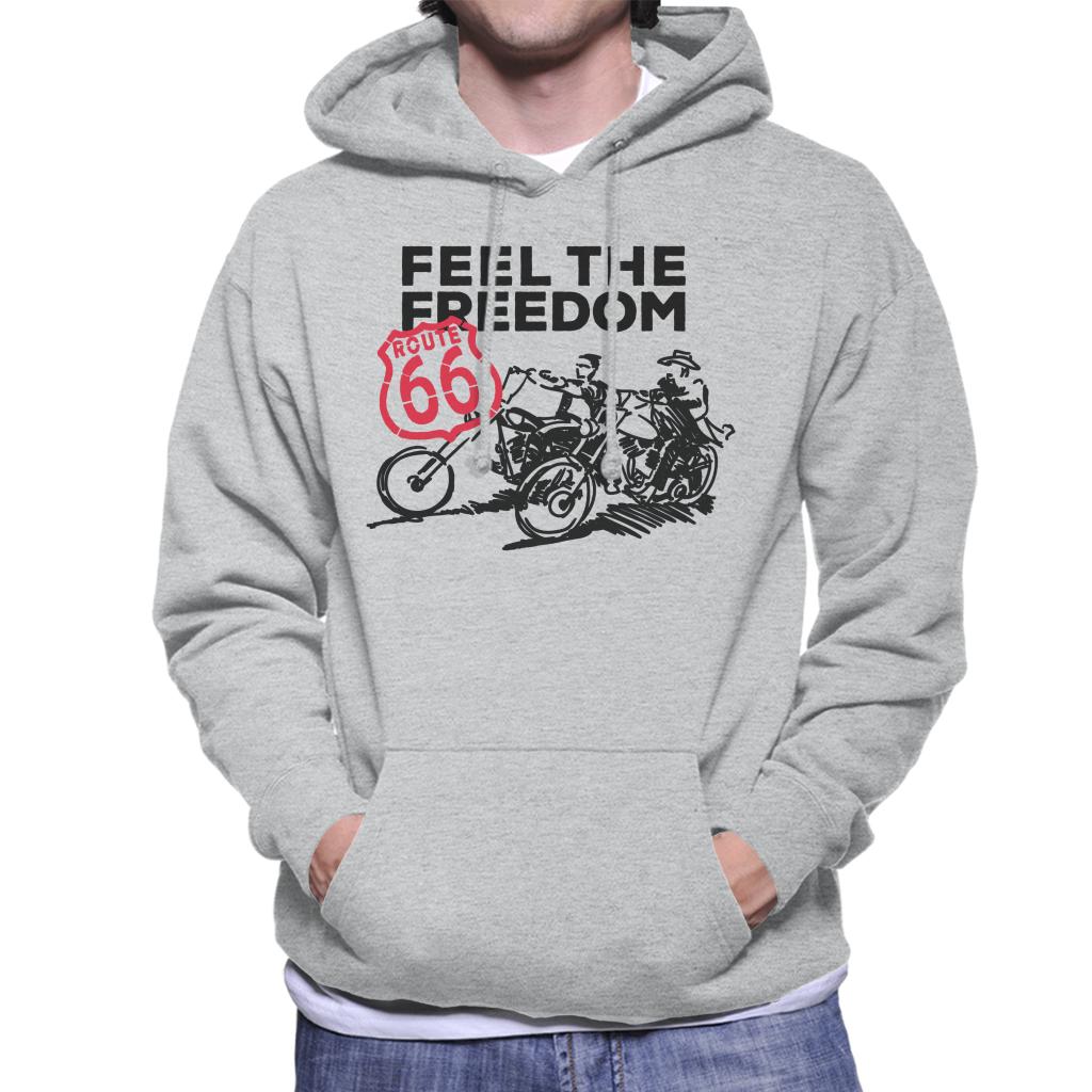 Route-66-Feel-The-Freedom-Mens-Hooded-Sweatshirt