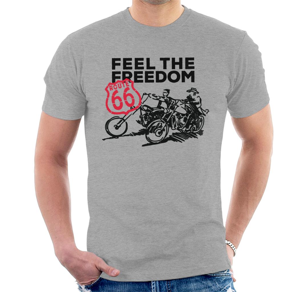 Route-66-Feel-The-Freedom-Mens-T-Shirt