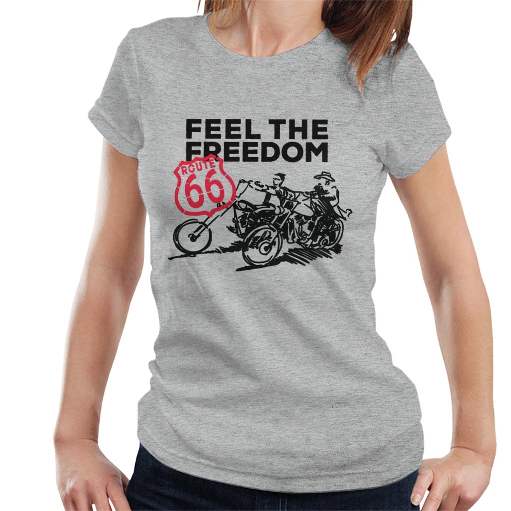 Route-66-Feel-The-Freedom-Womens-T-Shirt