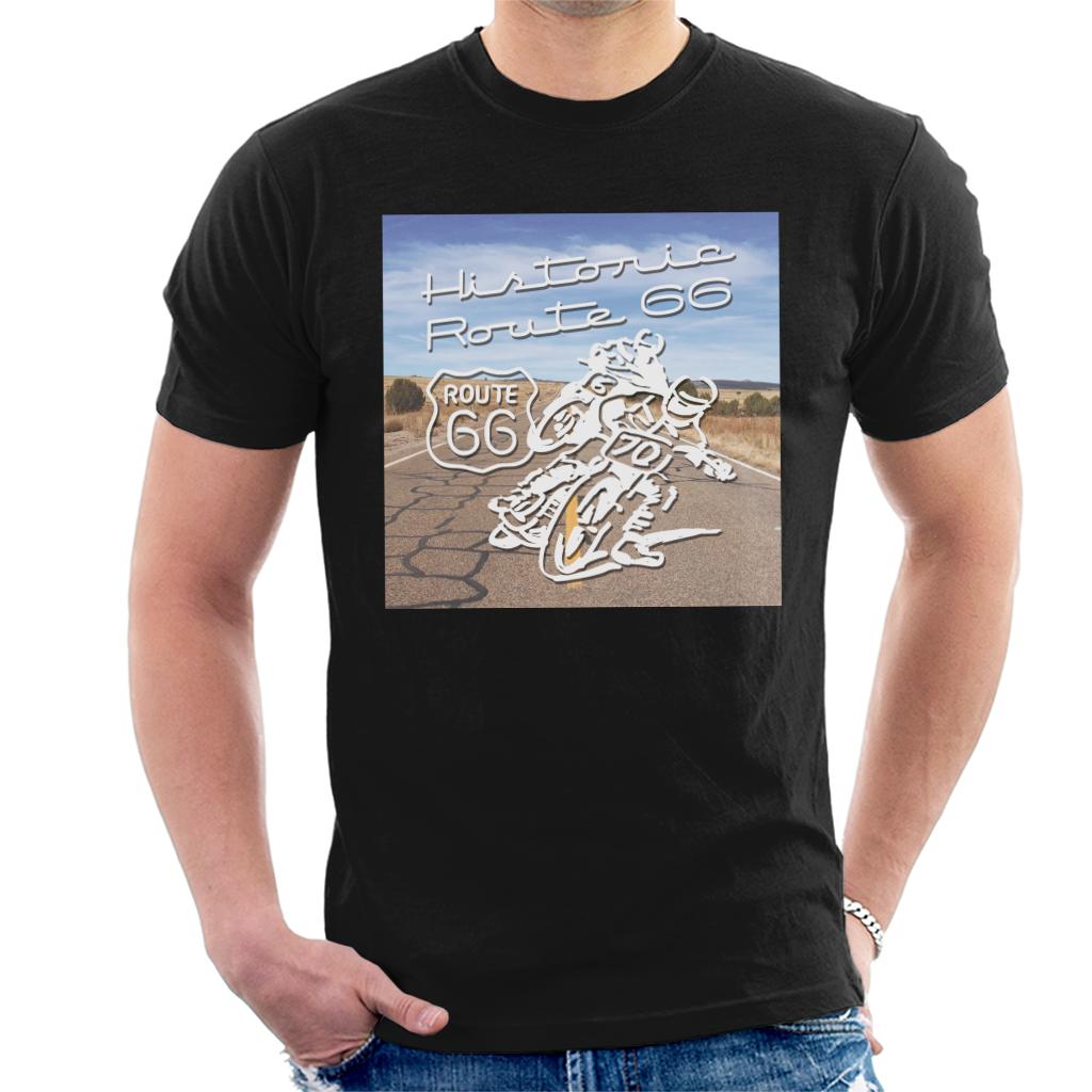 Route-66-Historic-Motorcycles-Mens-T-Shirt