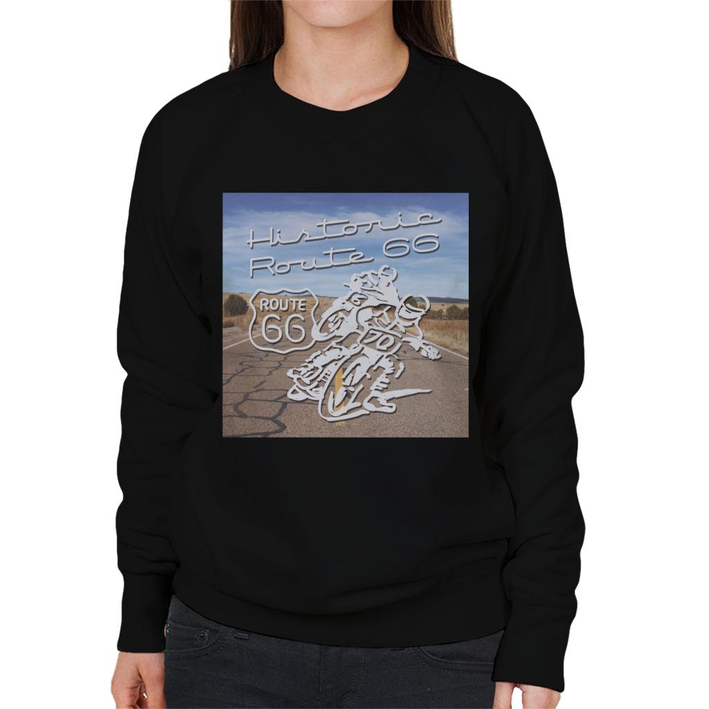 Route-66-Historic-Motorcycles-Womens-Sweatshirt