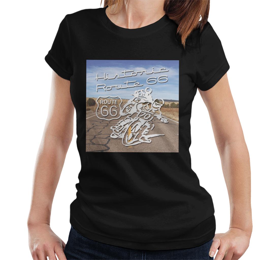 Route-66-Historic-Motorcycles-Womens-T-Shirt