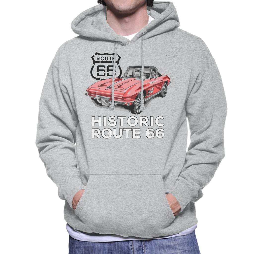 Route-66-Historic-Sports-Car-Mens-Hooded-Sweatshirt