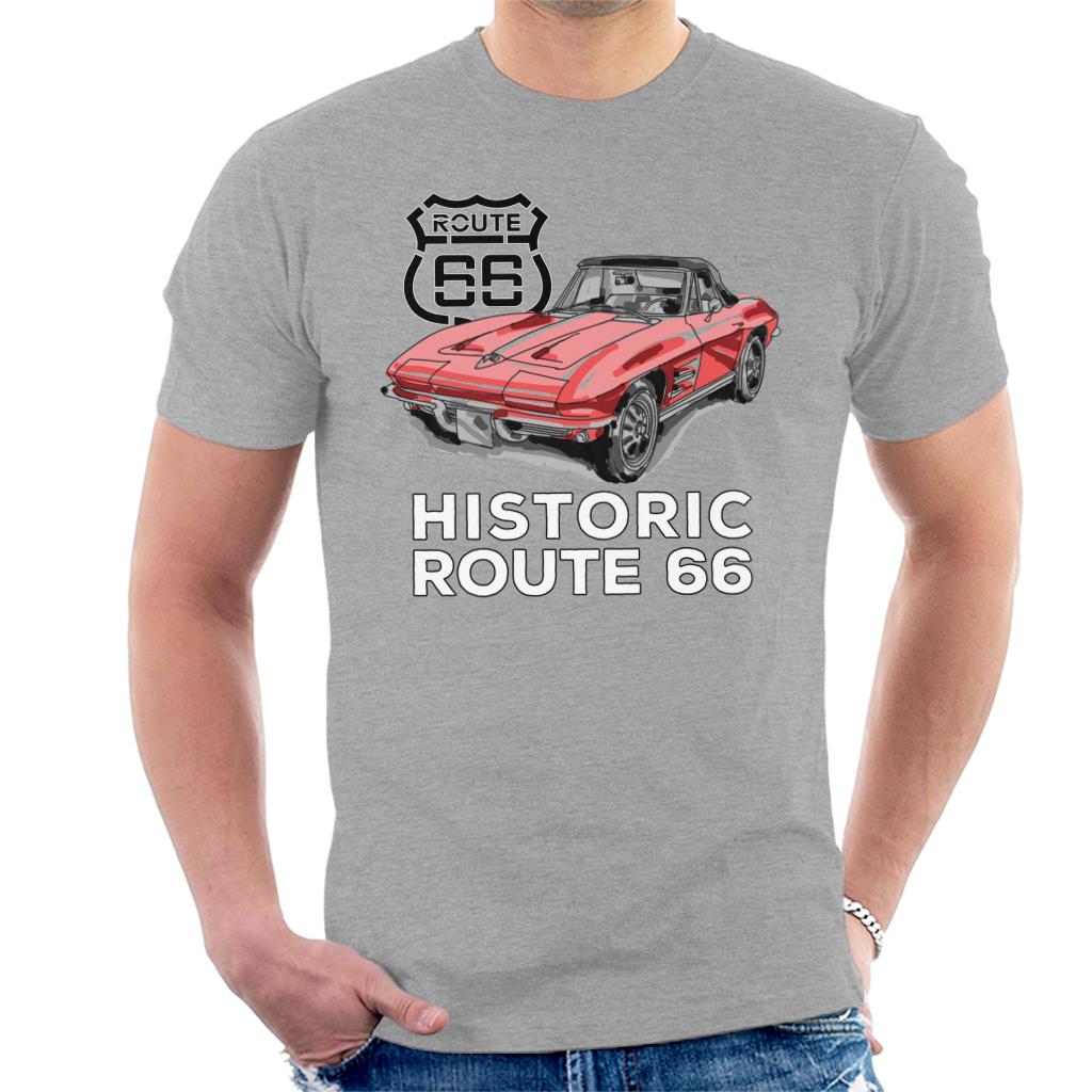 Route-66-Historic-Sports-Car-Mens-T-Shirt