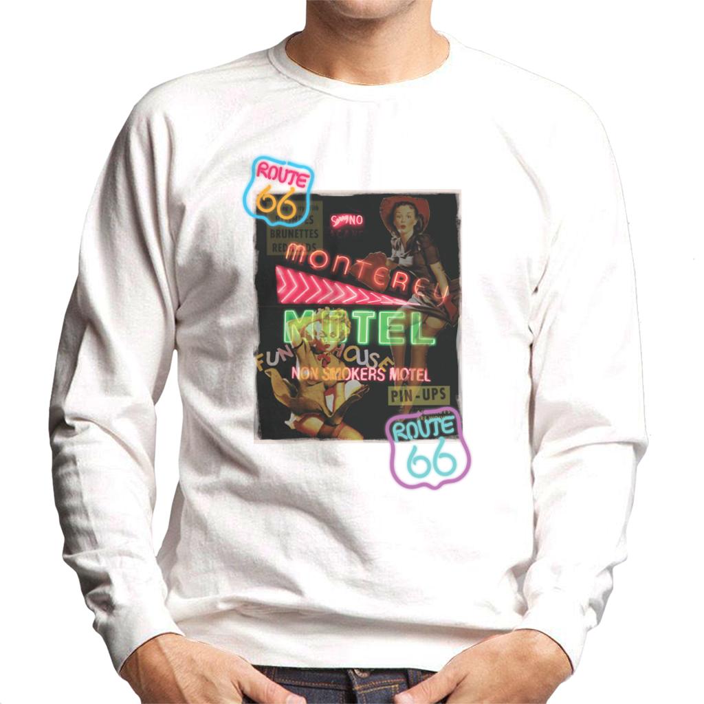 Route-66-Neon-Motel-Poster-Mens-Sweatshirt