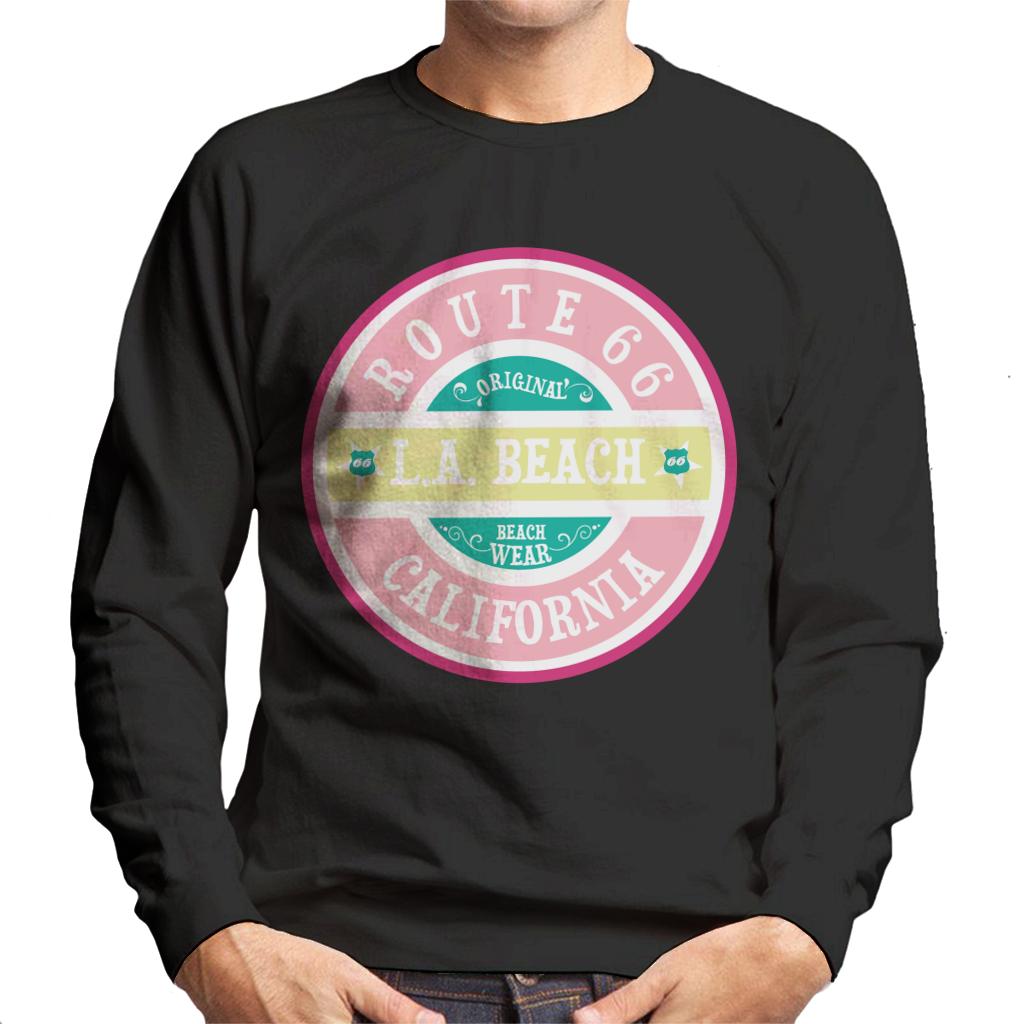 Route-66-Original-Pink-Beach-Wear-Mens-Sweatshirt