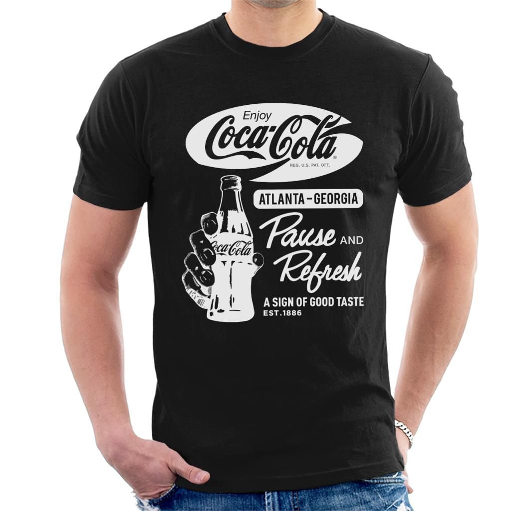 Coca-Cola-Pause-And-Refresh-Retro-Mens-T-Shirt