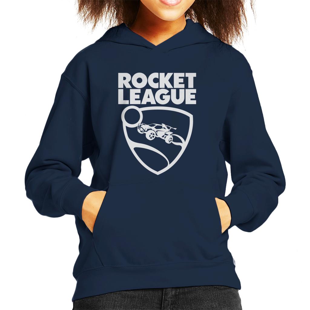 Rocket League Text With Logo Kids Hooded Sweatshirt