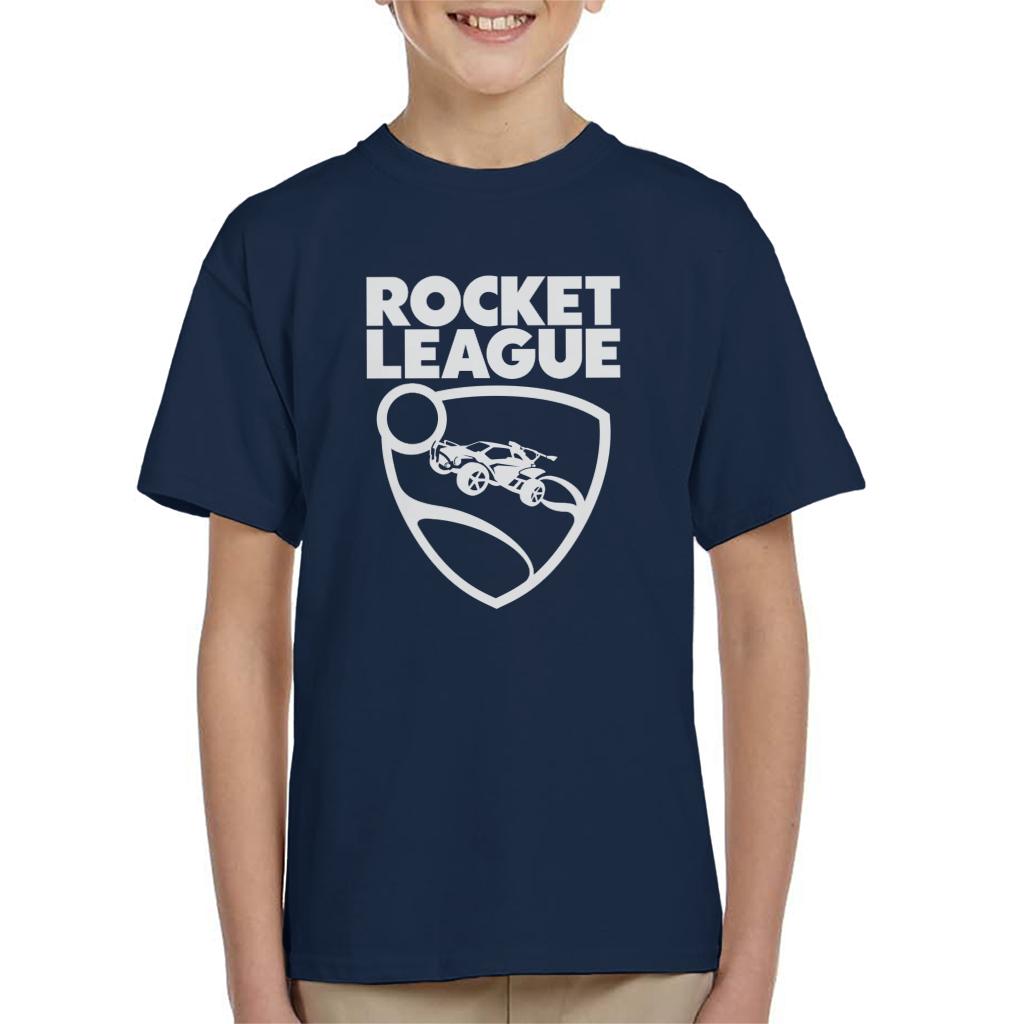Rocket-League-Text-With-Logo-Kids-T-Shirt