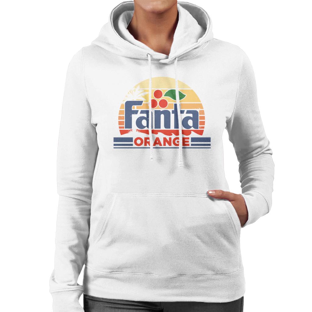 Fanta-Retro-Sunset-Logo-Womens-Hooded-Sweatshirt