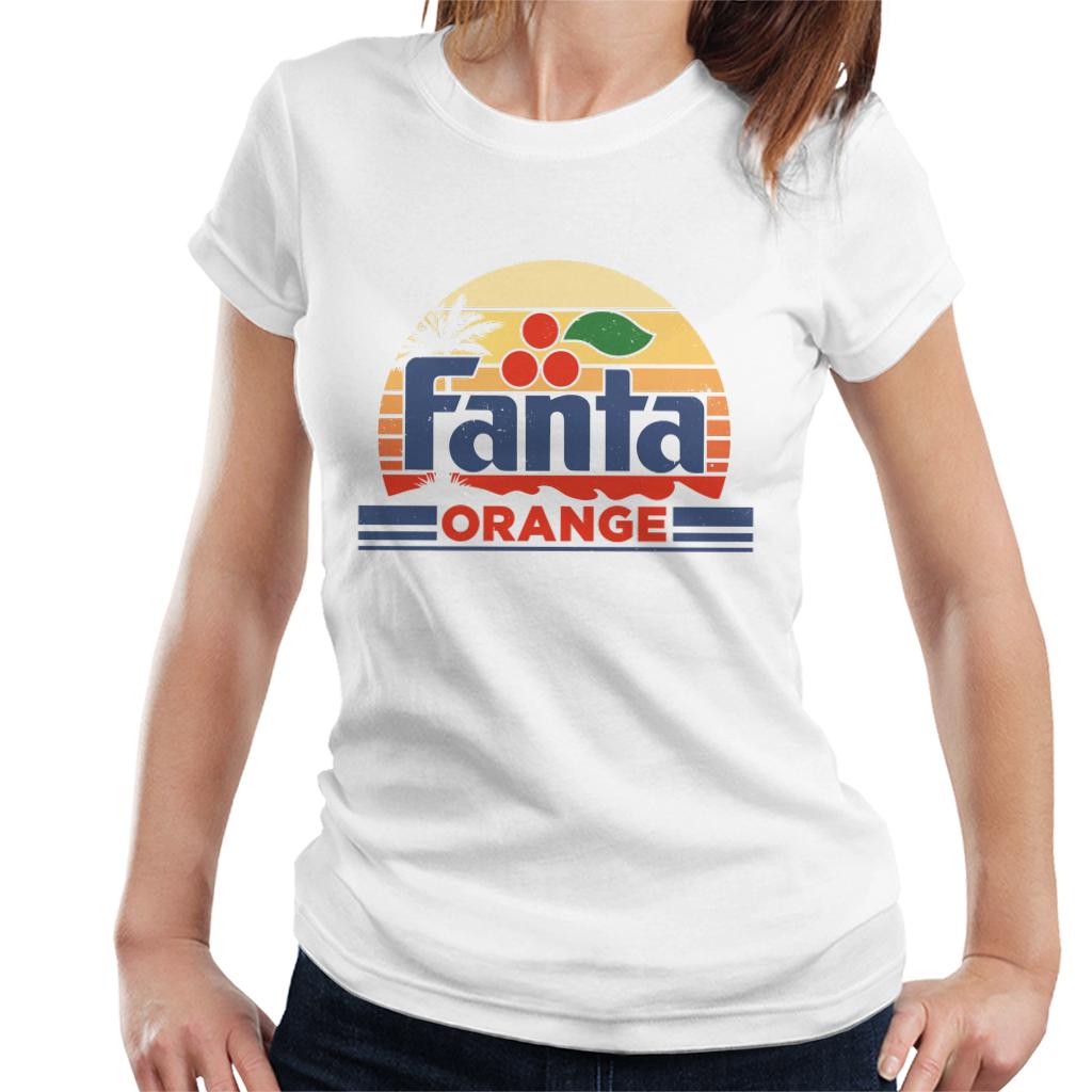 Fanta-Retro-Sunset-Logo-Womens-T-Shirt