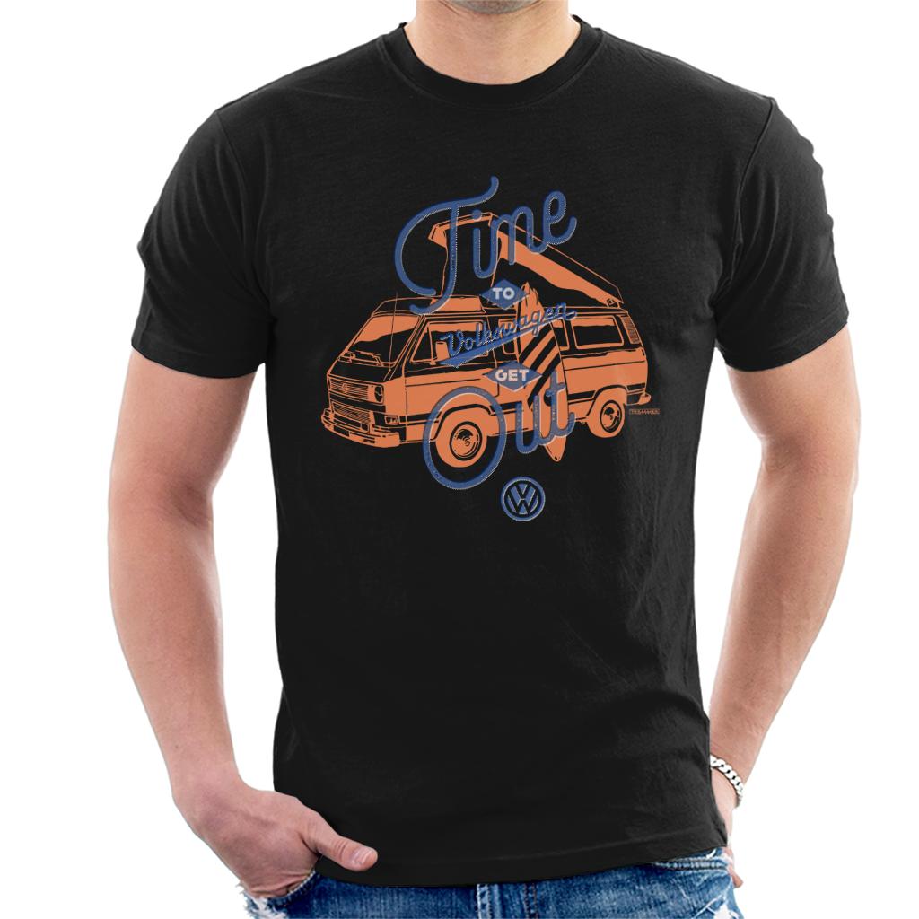 Volkswagen-Time-To-Get-Out-T3-Camper-Mens-T-Shirt