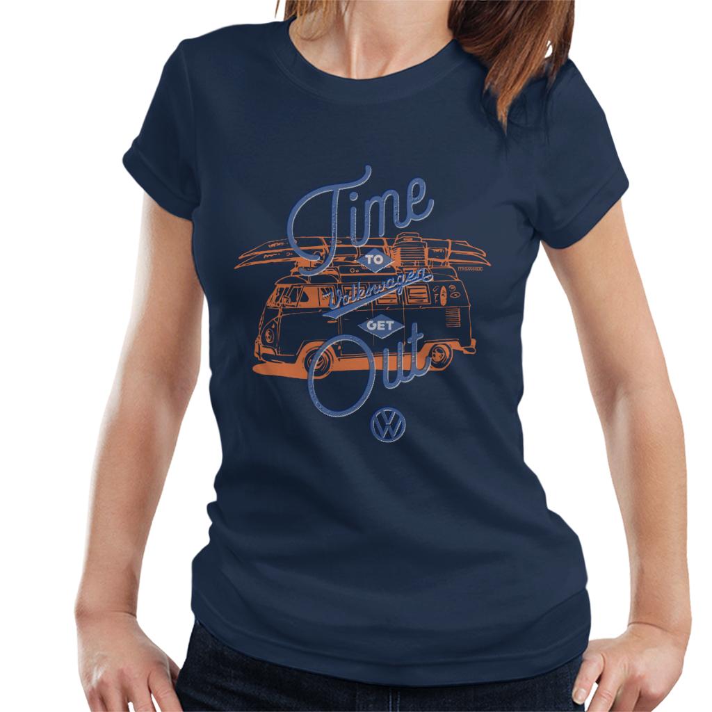 Volkswagen Time To Get Out T1 Camper Women's T-Shirt-ALL + EVERY