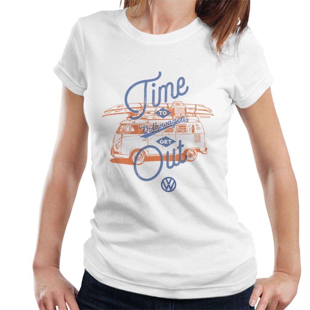 Volkswagen Time To Get Out T1 Camper Women's T-Shirt-ALL + EVERY