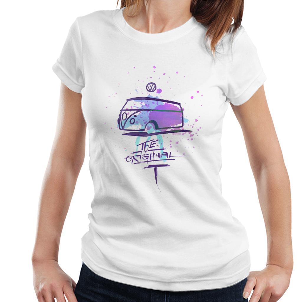 Volkswagen The Original Camper Paint Splatter Art Women's T-Shirt-ALL + EVERY