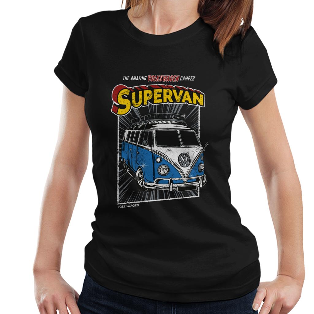 Volkswagen-Supervan-Camper-Womens-T-Shirt