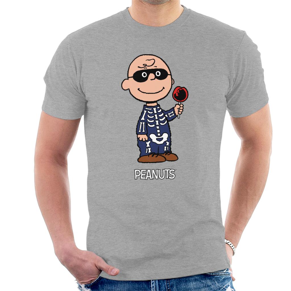 Peanuts-Halloween-Skeleton-Charlie-Brown-Mens-T-Shirt