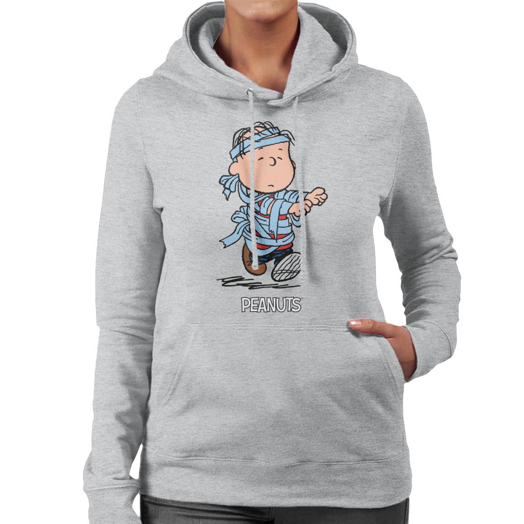 Peanuts-Halloween-Mummy-Linus-Van-Pelt-Womens-Hooded-Sweatshirt