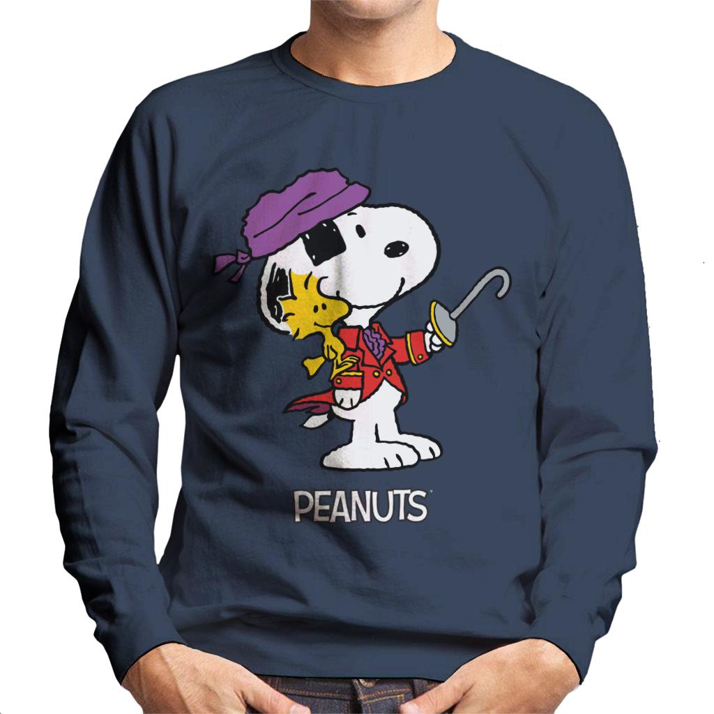 Peanuts-Halloween-Pirate-Snoopy-&-Woodstock-Mens-Sweatshirt