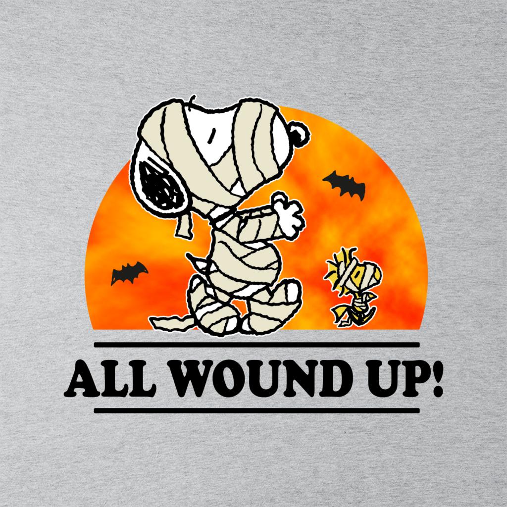 Peanuts All Wound Up Halloween Mummies Women's T-Shirt-ALL + EVERY