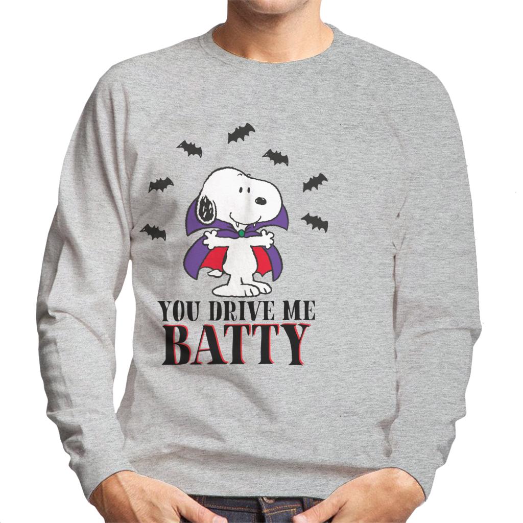 Peanuts-You-Drive-Me-Batty-Halloween-Snoopy-Mens-Sweatshirt