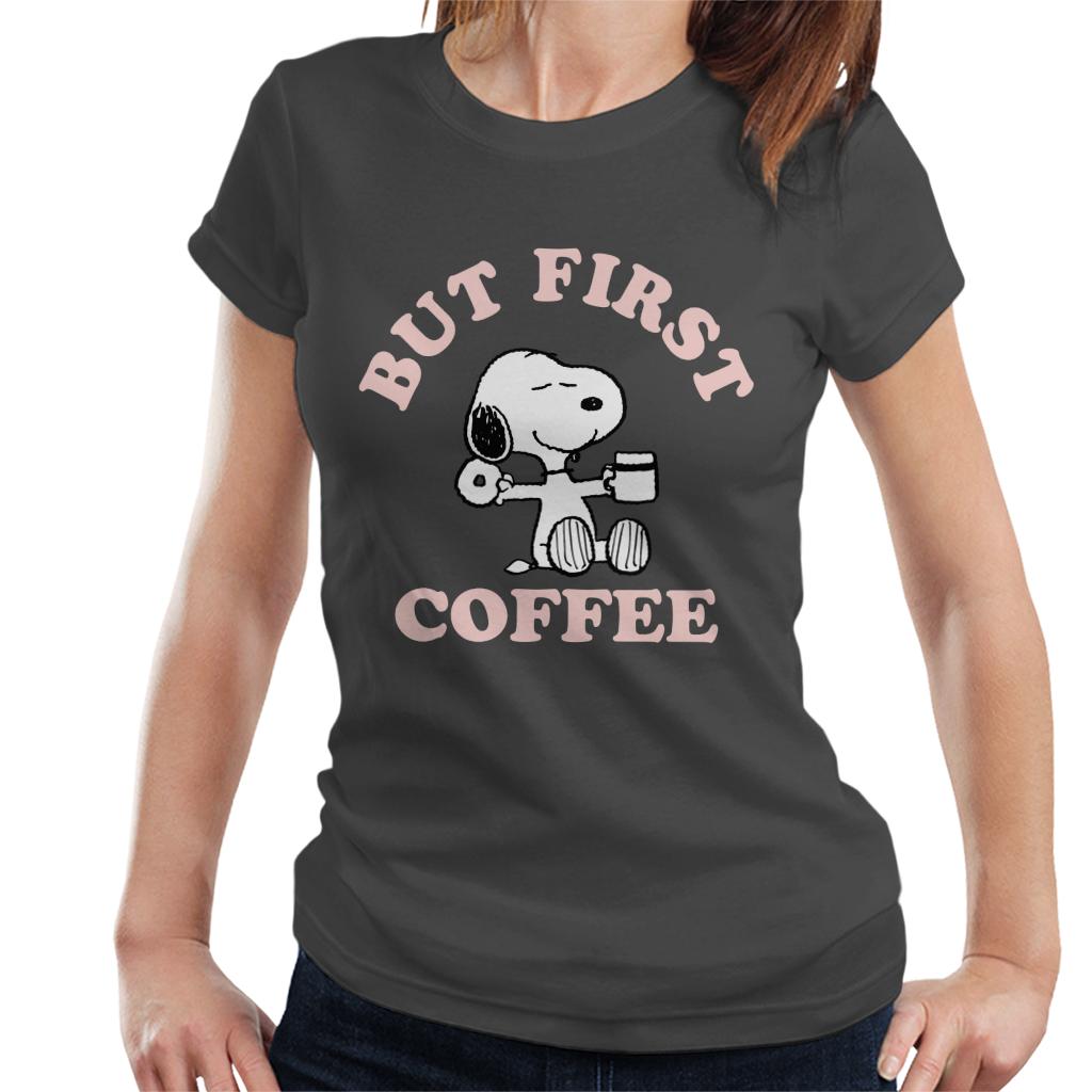 Peanuts But First Coffee Snoopy Women's T-Shirt | All + Every