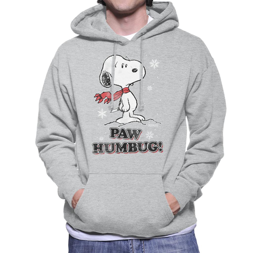 Peanuts-Christmas-Paw-Humbug-Snoopy-Mens-Hooded-Sweatshirt