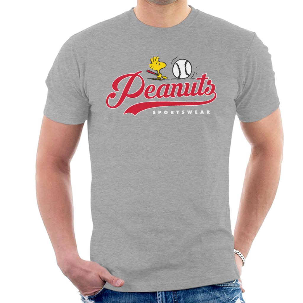 Peanuts-Baseball-Woodstock-Mens-T-Shirt