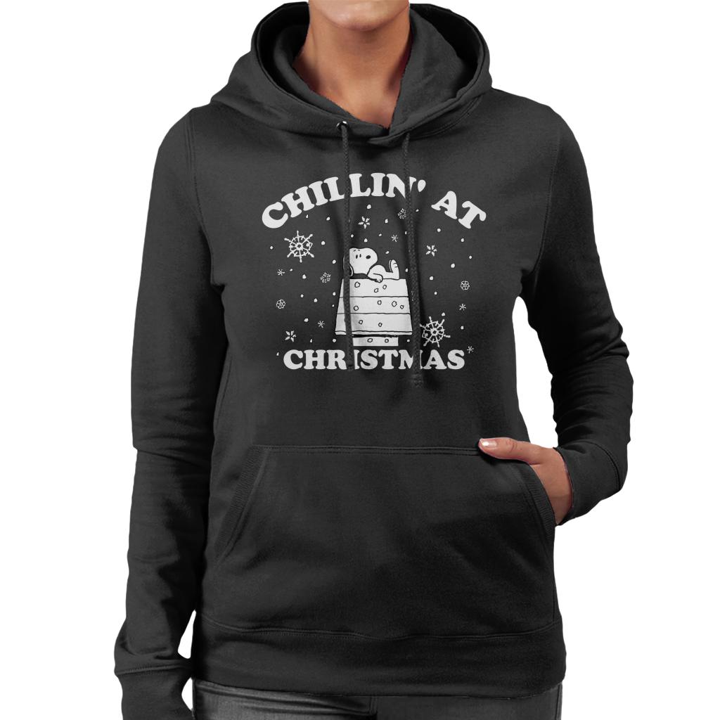 Peanuts-Chillin-At-Christmas-Snoopy-Womens-Hooded-Sweatshirt