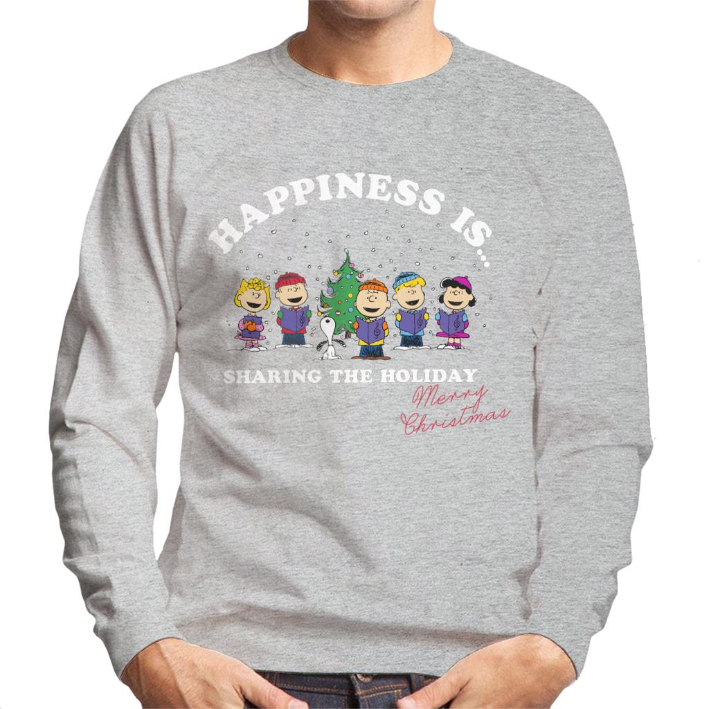 Peanuts-Sharing-The-Holiday-Christmas-Mens-Sweatshirt