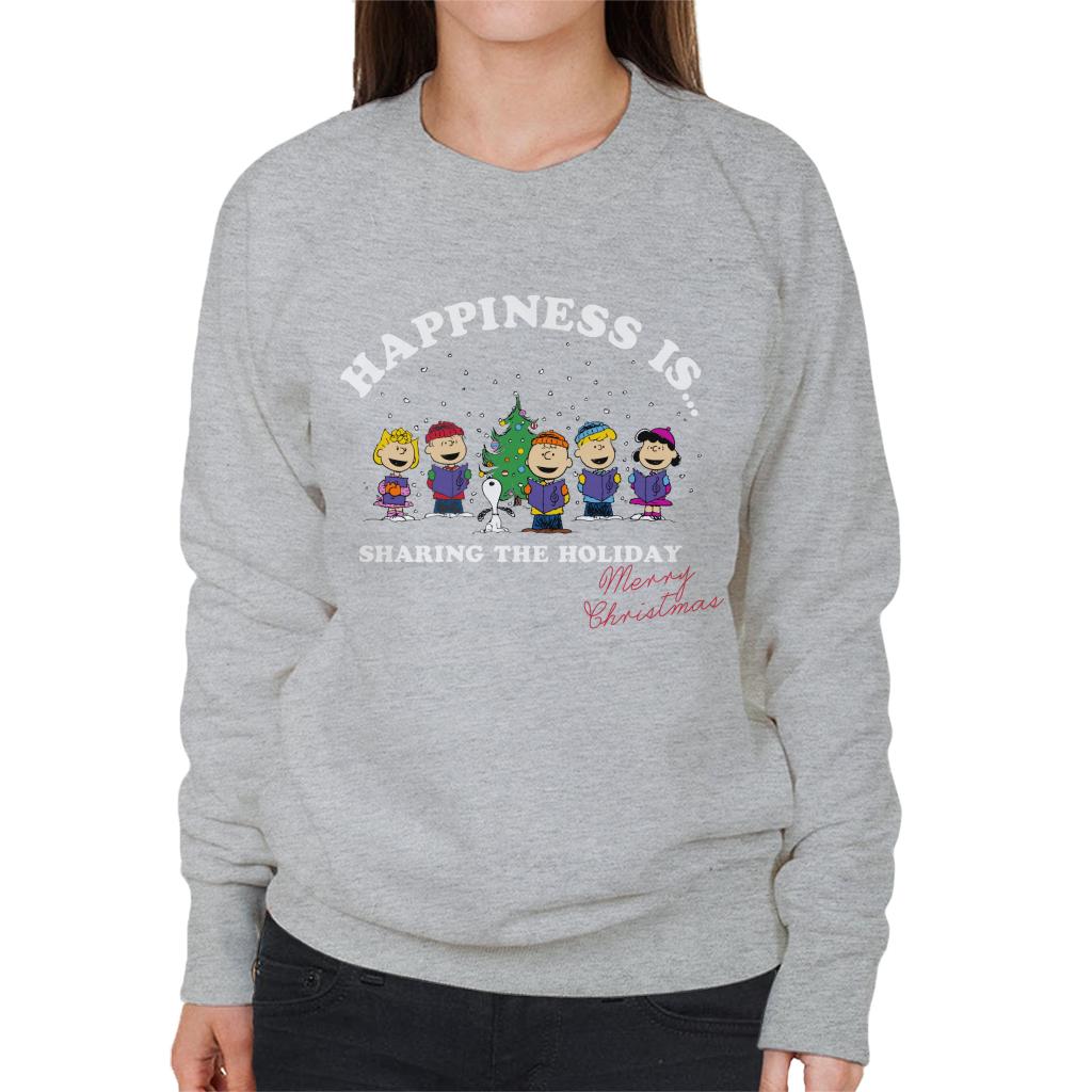 Peanuts-Sharing-The-Holiday-Christmas-Womens-Sweatshirt