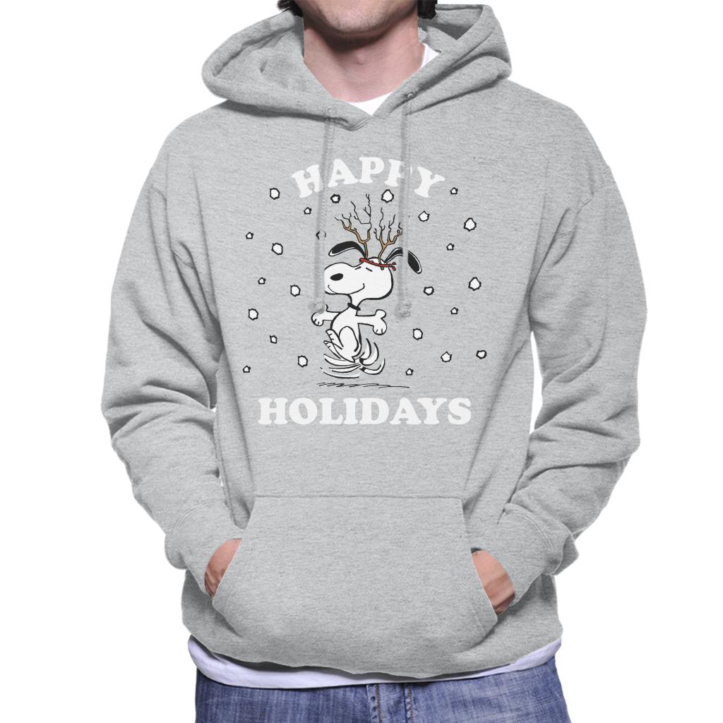 Peanuts-Christmas-Happy-Holidays-Snoopy-Mens-Hooded-Sweatshirt